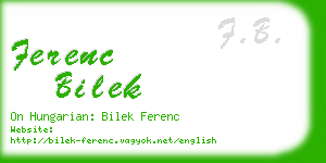 ferenc bilek business card